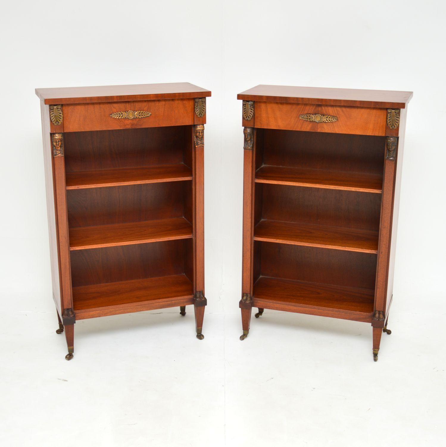 Pair of Antique Open Bookcases 5