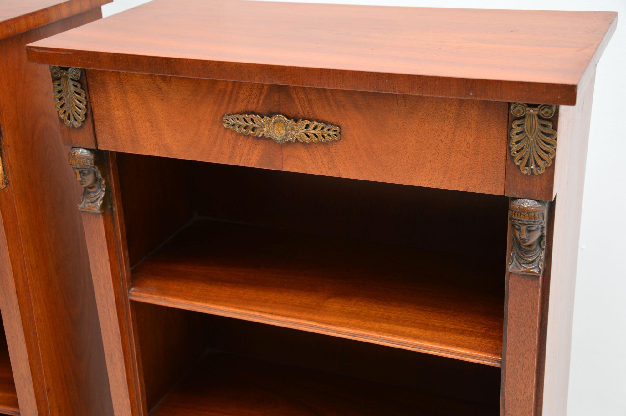 English Pair of Antique Open Bookcases