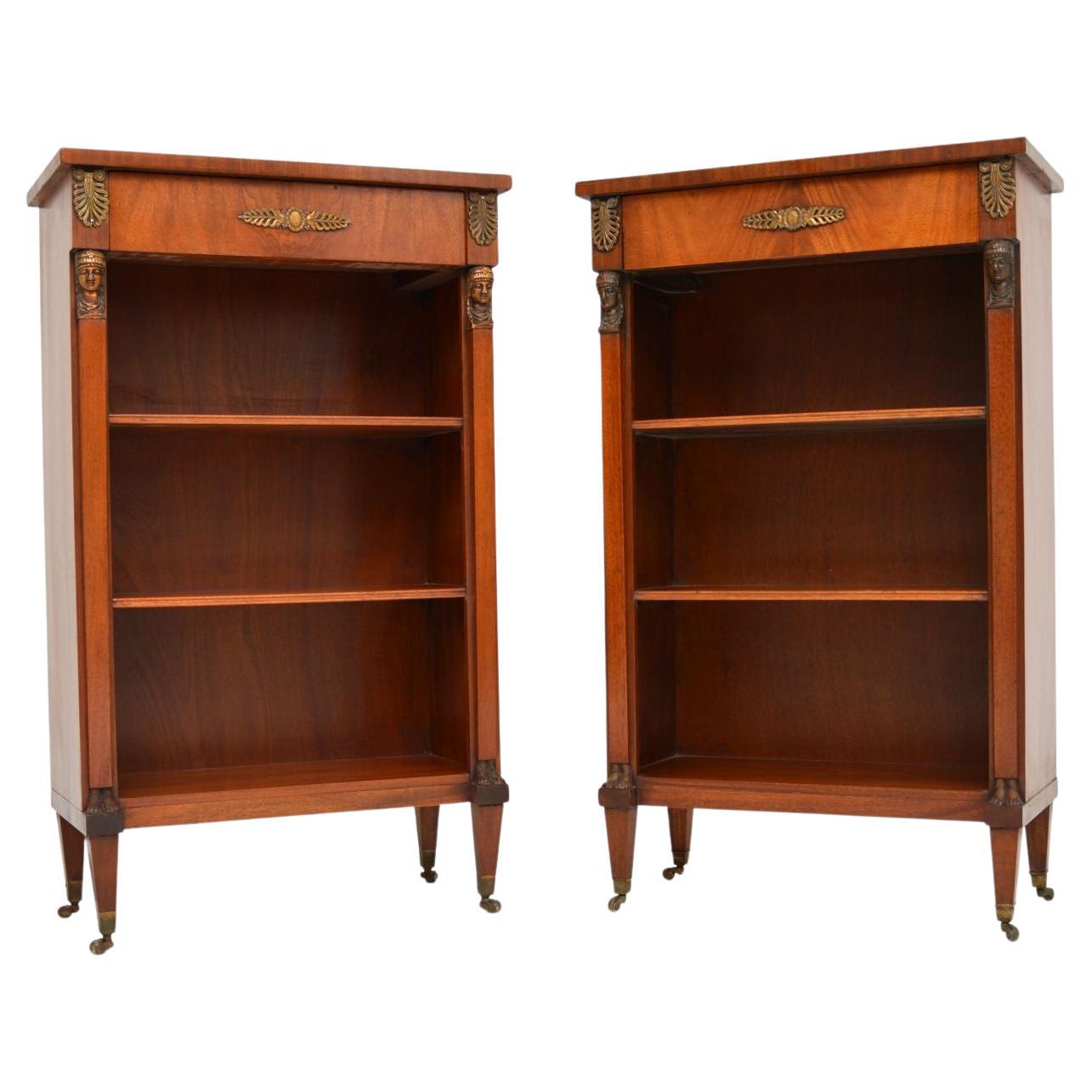 Pair of Antique Open Bookcases