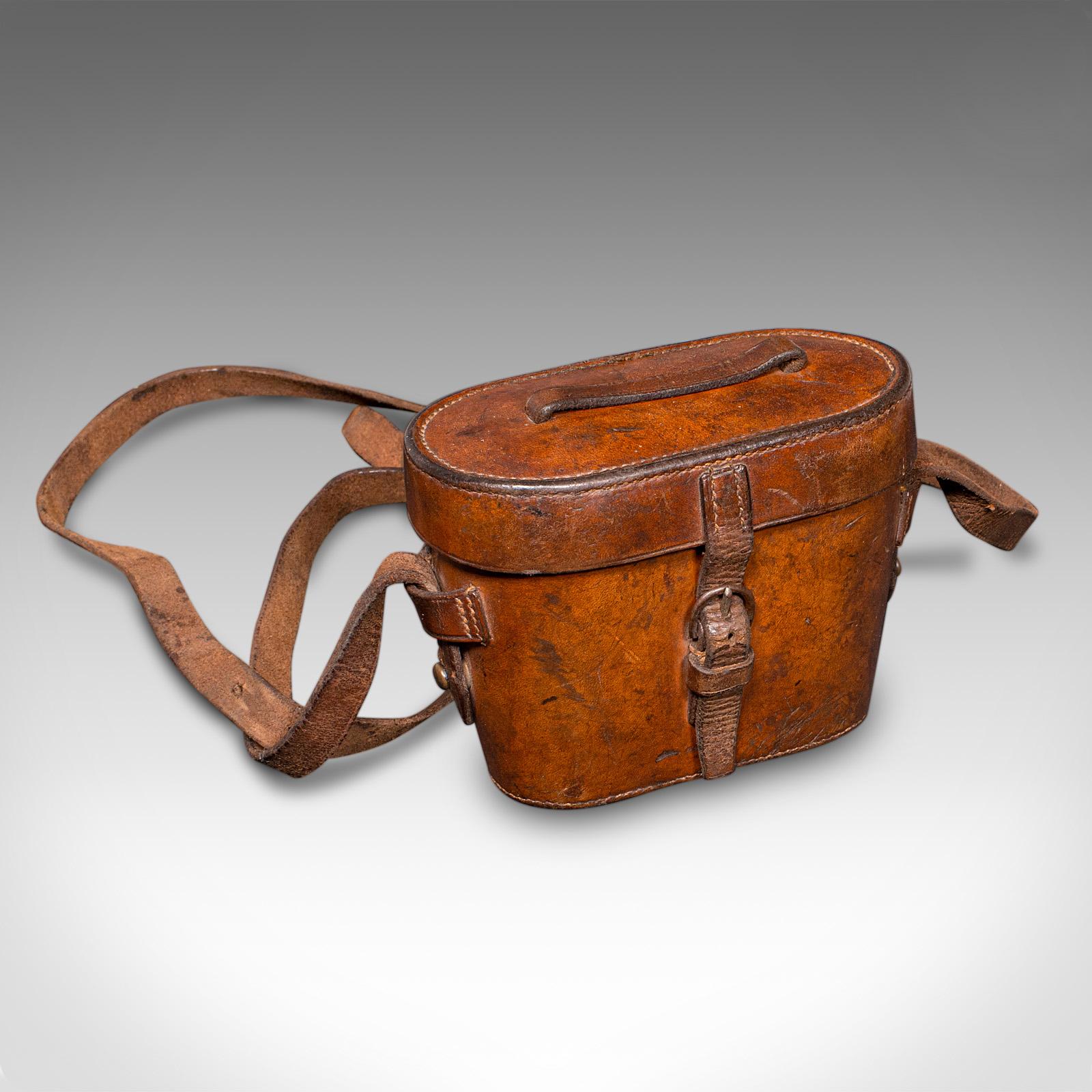 Paire de lunettes d'opéra anciennes, anglaises, cuir, laiton, binoculaires, Ross London en vente 5
