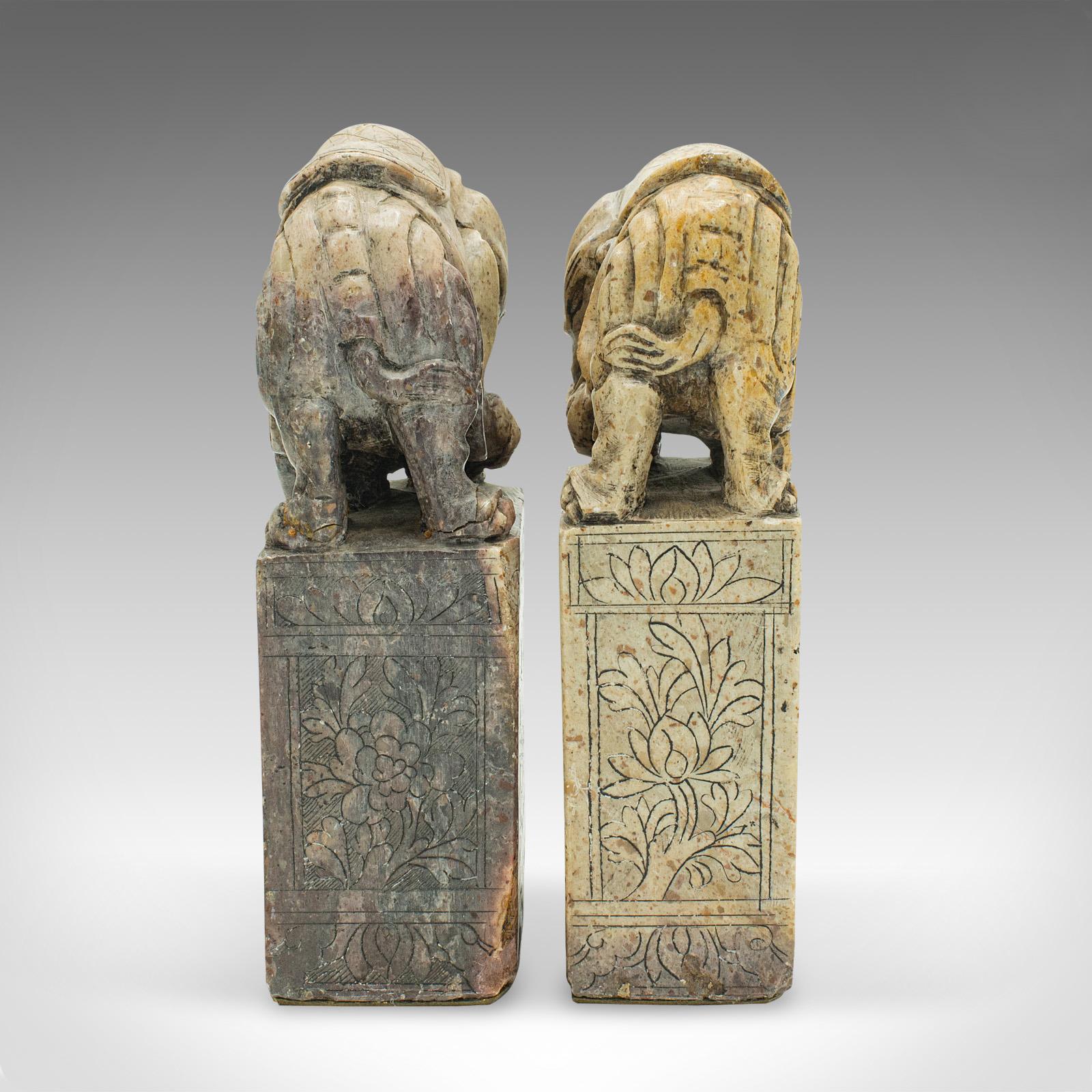 Pair Of Antique Oriental Bookends, Chinese Soapstone, Book Rest, Victorian, Qing In Good Condition In Hele, Devon, GB