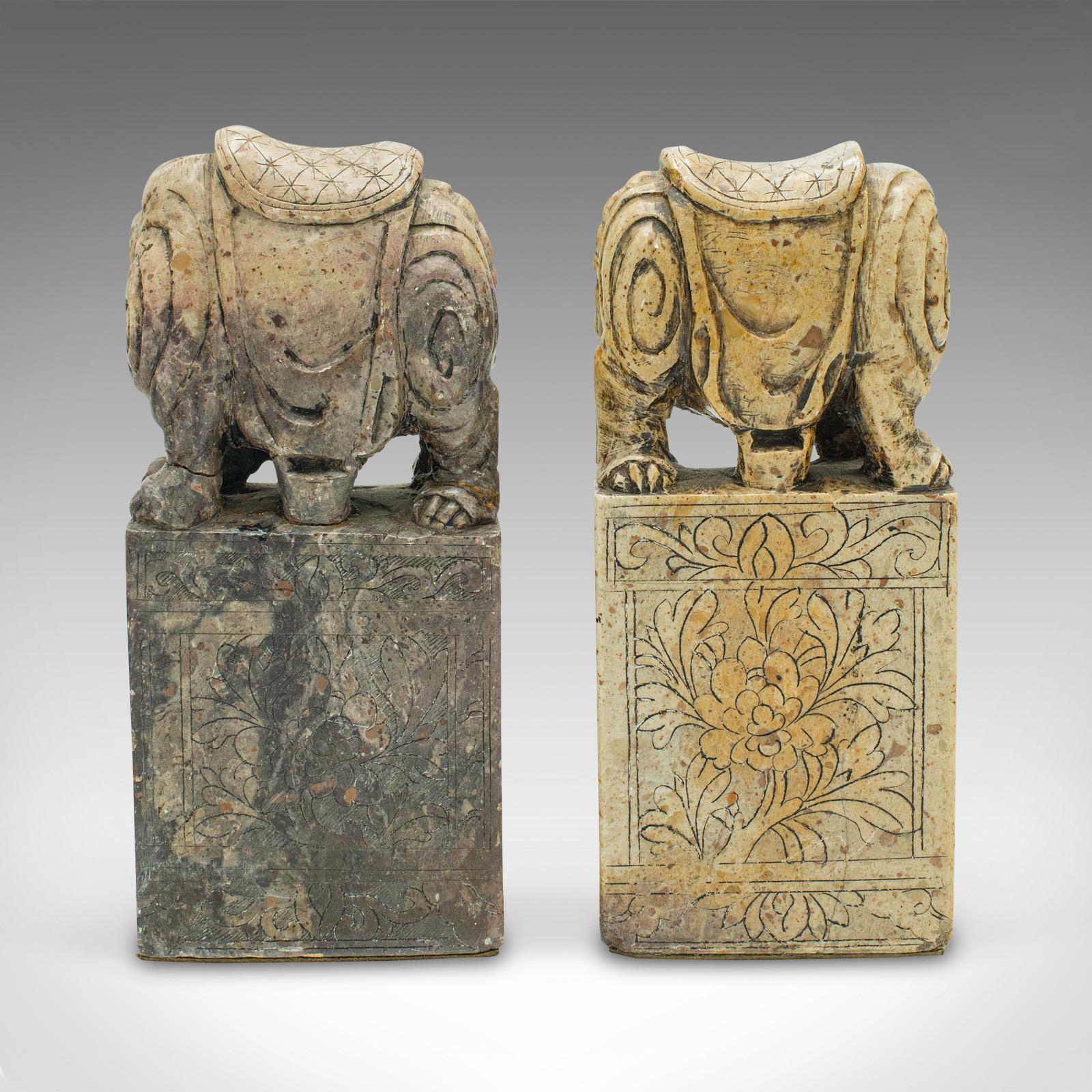 Pair Of Antique Oriental Bookends, Chinese Soapstone, Book Rest, Victorian, Qing 1