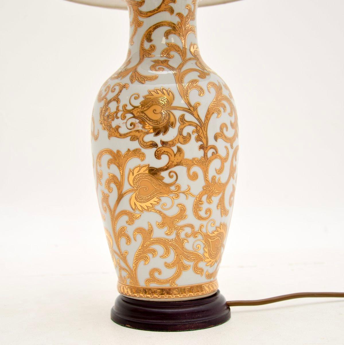 Céramique Paire de lampes de table anciennes en céramique de style oriental