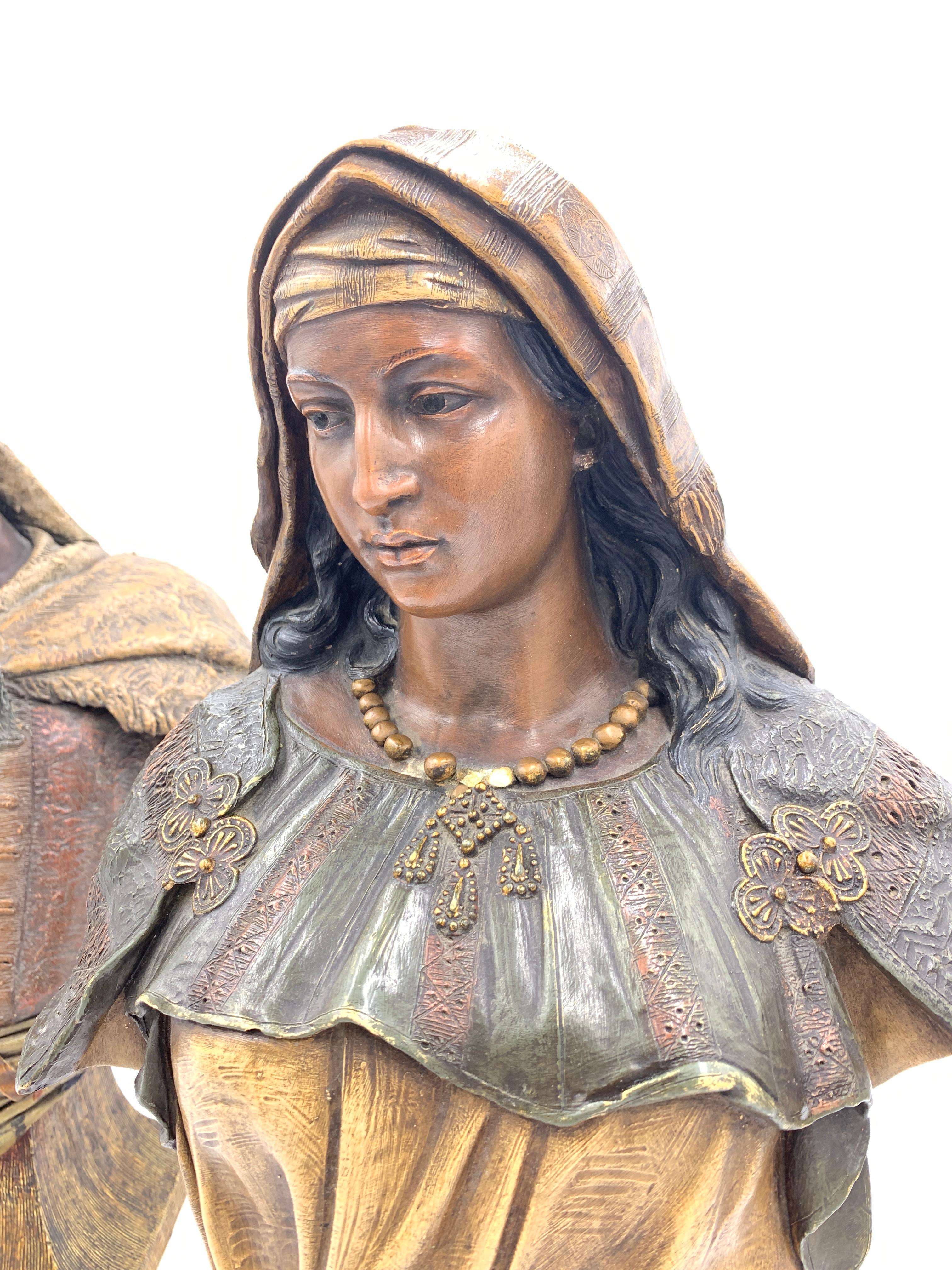 Pair of Antique Orientalist Terracotta Busts by Friedrich Goldscheider In Good Condition In London, GB