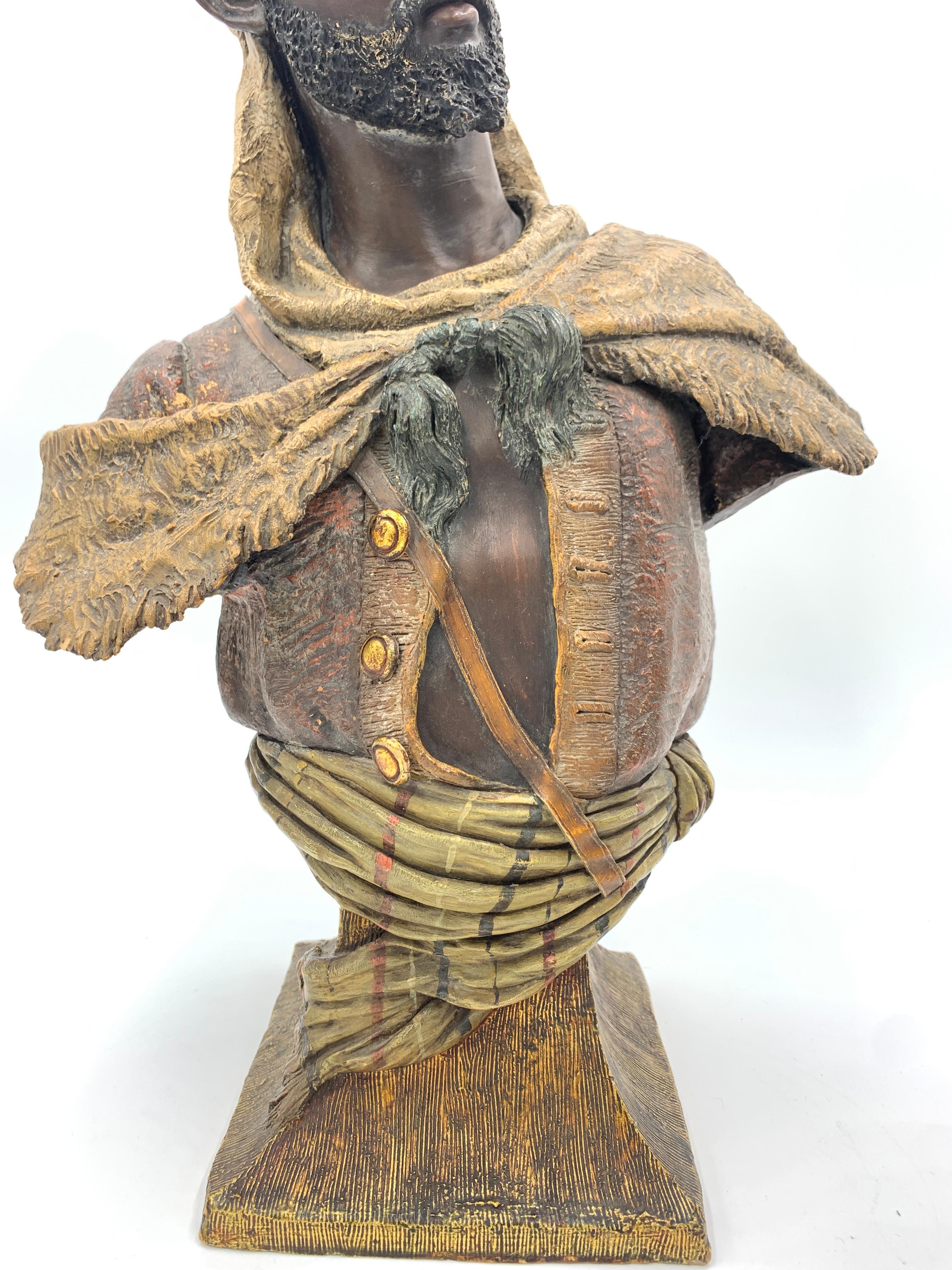 Pair of Antique Orientalist Terracotta Busts by Friedrich Goldscheider 2