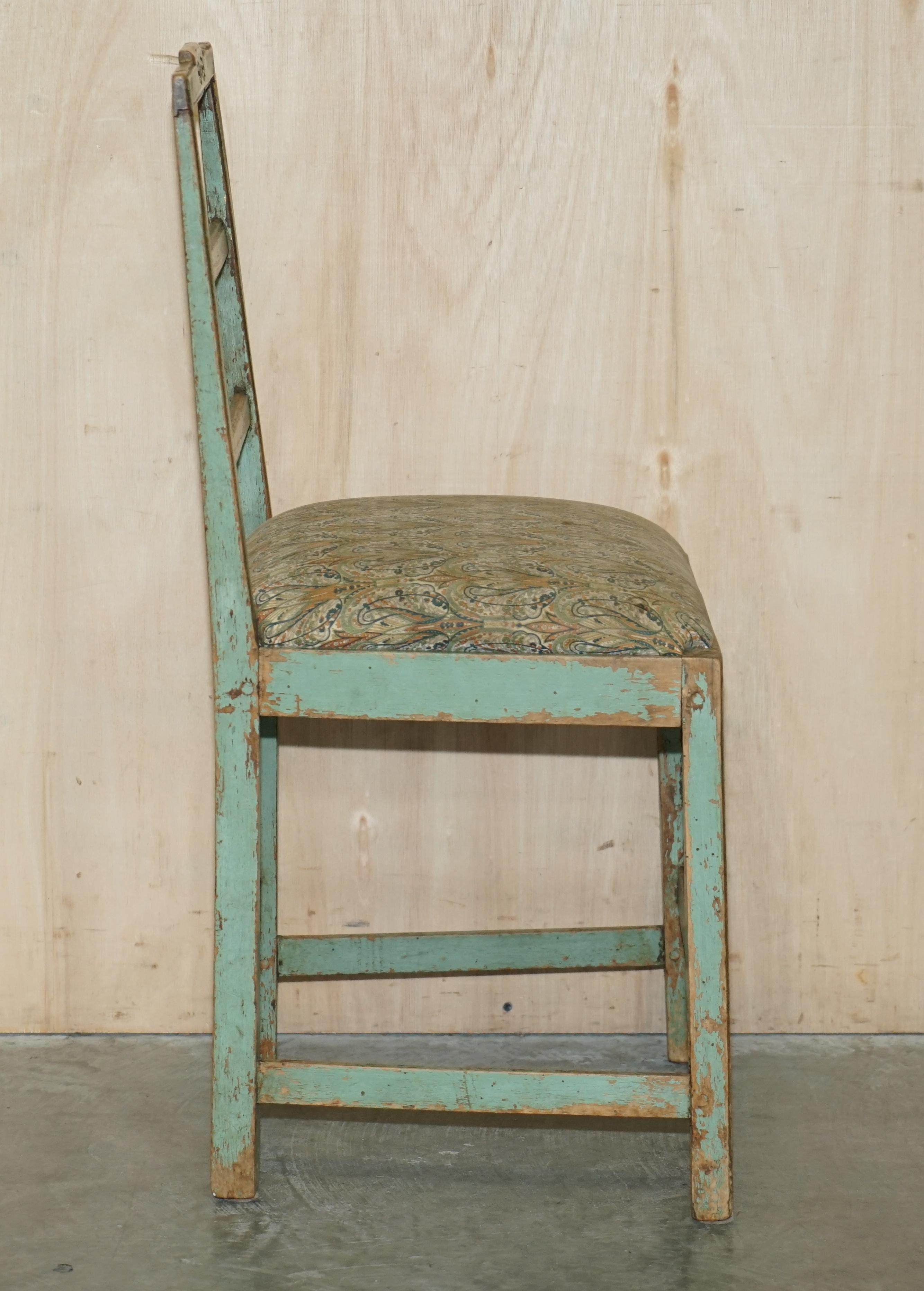 Pair of Antique Original Paint French Country Chairs Inc Liberty's London Fabric For Sale 12