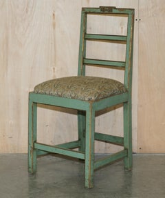 Pair of Antique Original Paint French Country Chairs Inc Liberty's London Fabric