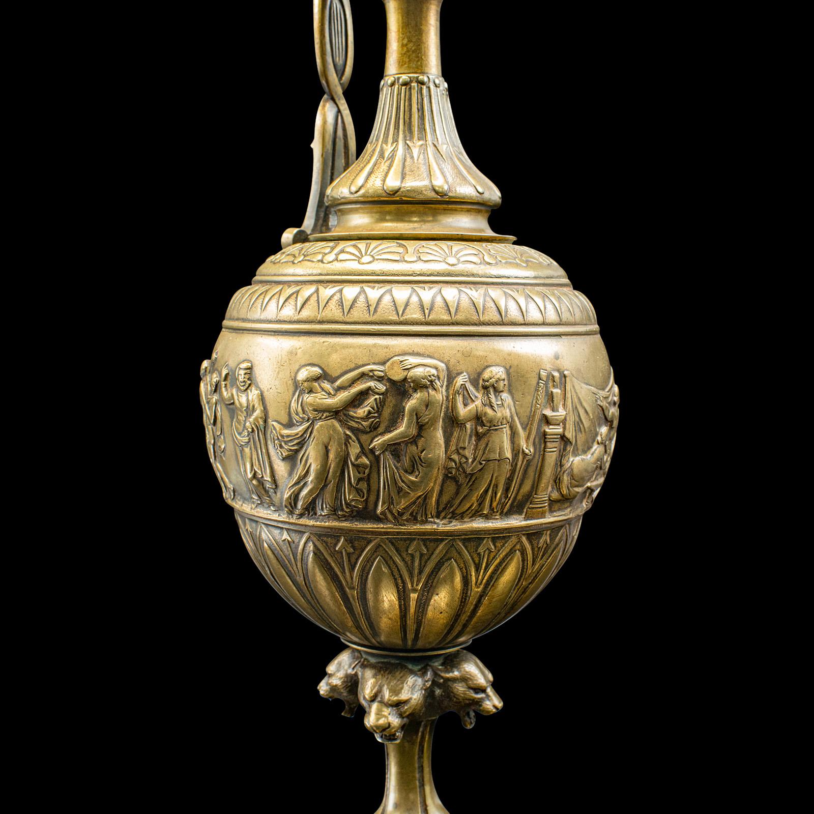 Par De Antiguos Aguamaniles Ornamentales, Italianos, Bronce, Gran Tour, Victorianos, C.1850 en venta 5