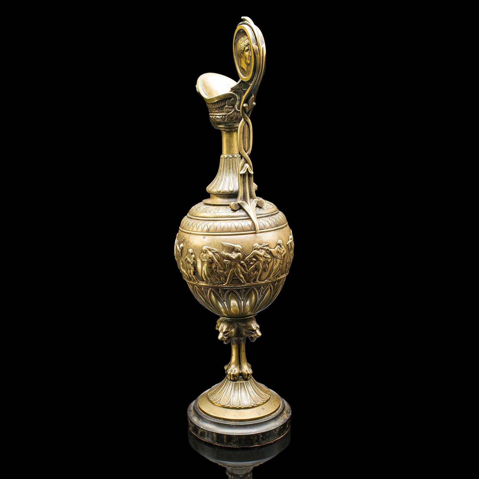 Par De Antiguos Aguamaniles Ornamentales, Italianos, Bronce, Gran Tour, Victorianos, C.1850 en Bueno estado para la venta en Hele, Devon, GB
