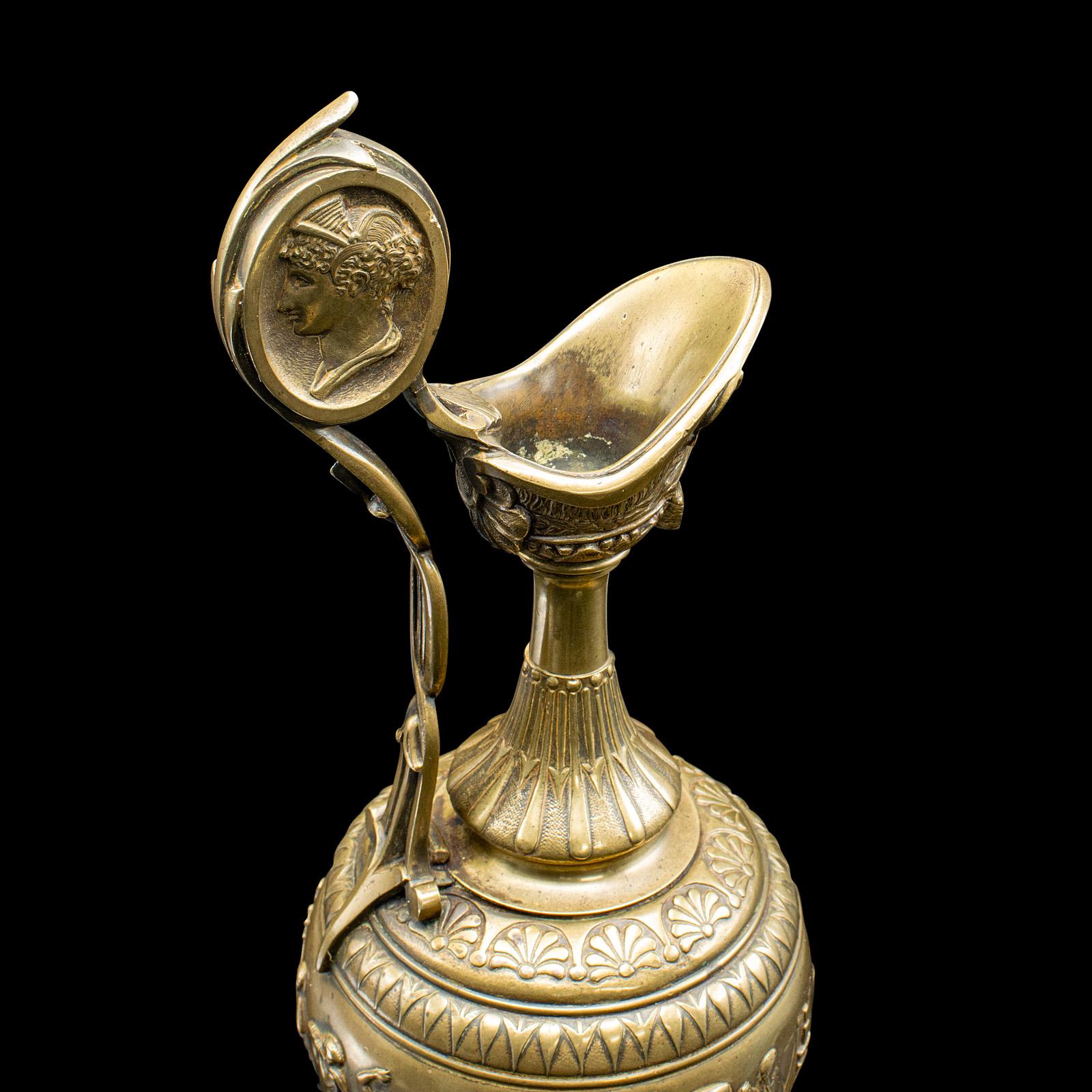 Par De Antiguos Aguamaniles Ornamentales, Italianos, Bronce, Gran Tour, Victorianos, C.1850 en venta 2