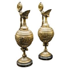 Coppia di antiche feritoie ornamentali, italiane, in bronzo, Grand Tour, vittoriane, C.1850