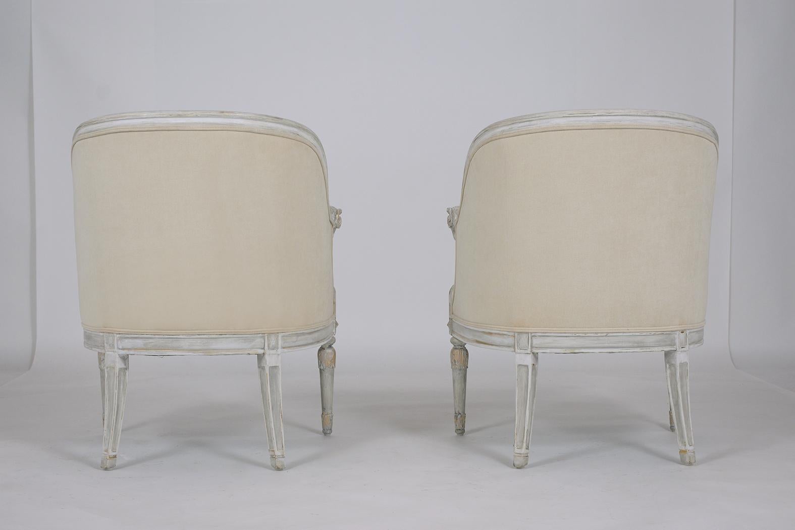 Pair of Antique Painted Armchairs 8