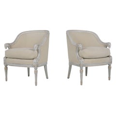 Pair of Antique Painted Armchairs