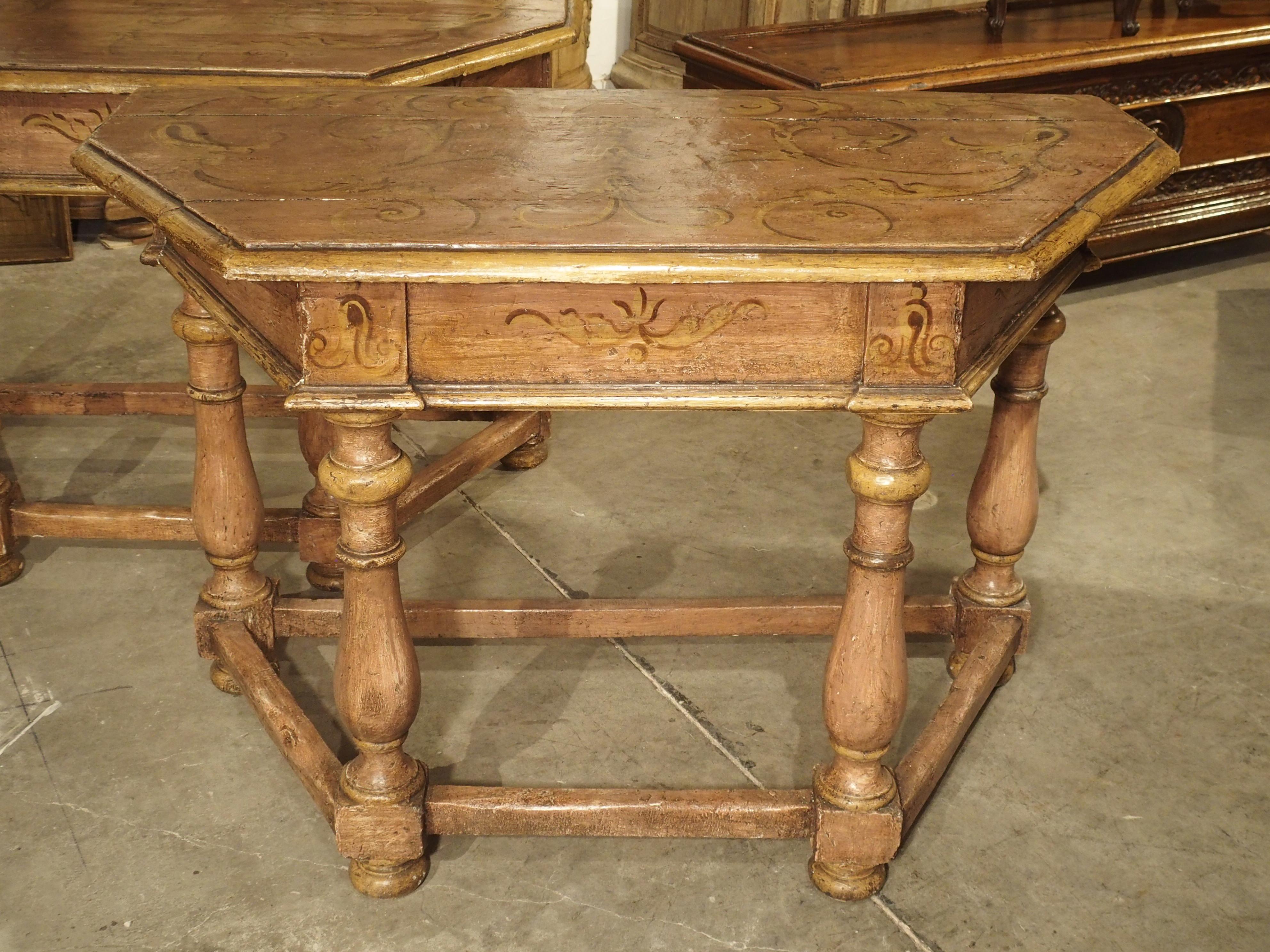 Pair of Antique Painted Console Tables from Northern Italy, circa 1800 For Sale 5