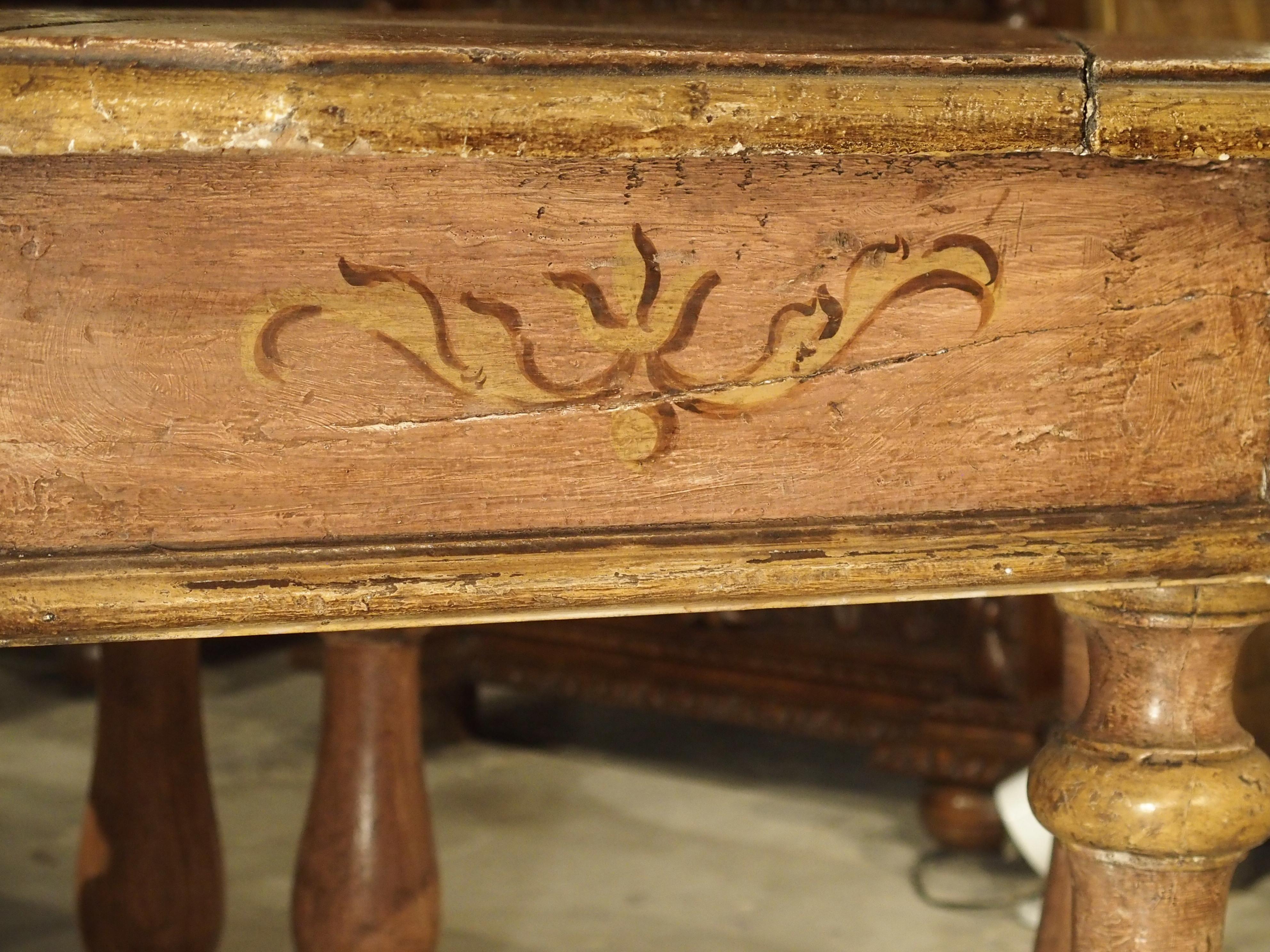 Pair of Antique Painted Console Tables from Northern Italy, circa 1800 In Good Condition For Sale In Dallas, TX