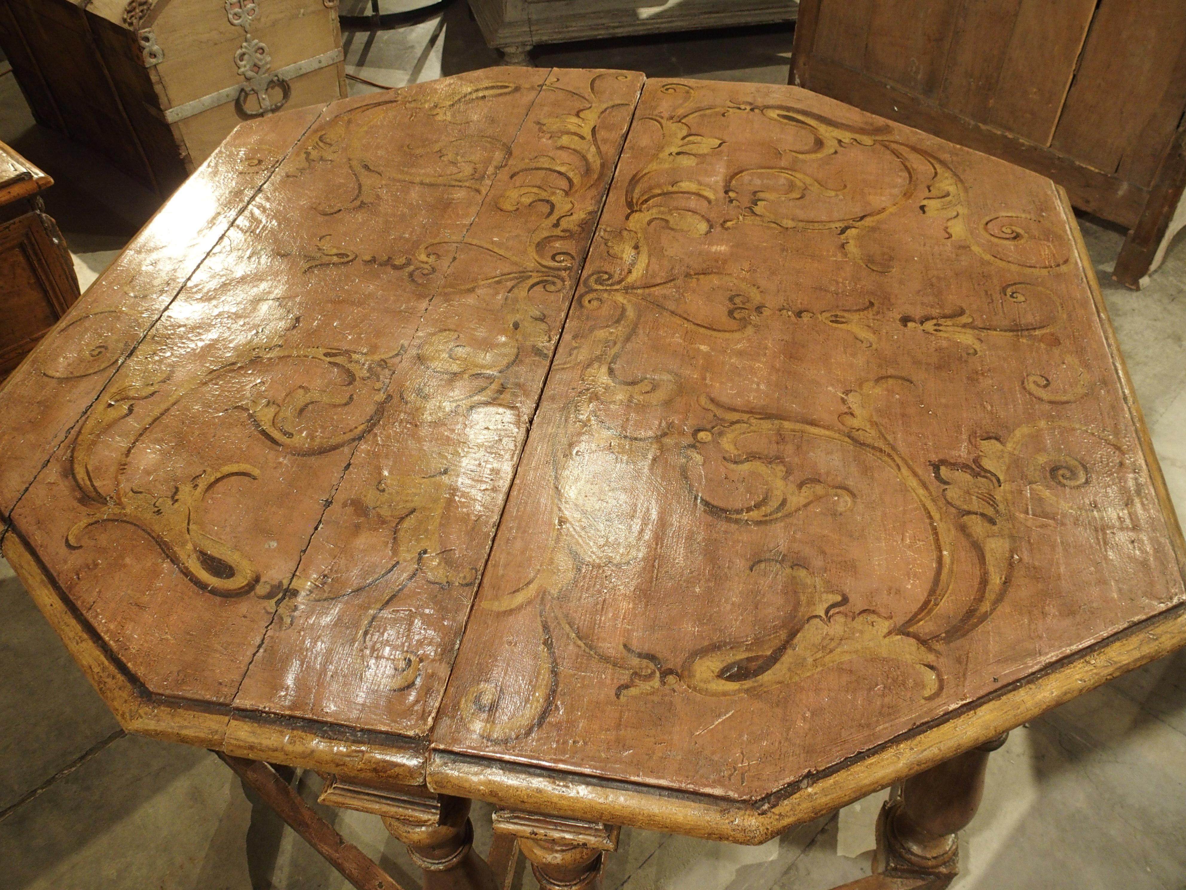 Wood Pair of Antique Painted Console Tables from Northern Italy, circa 1800 For Sale