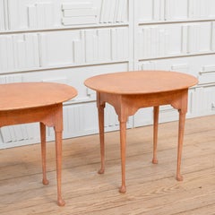 Pair of Antique Painted Queen Anne Style Side Tables