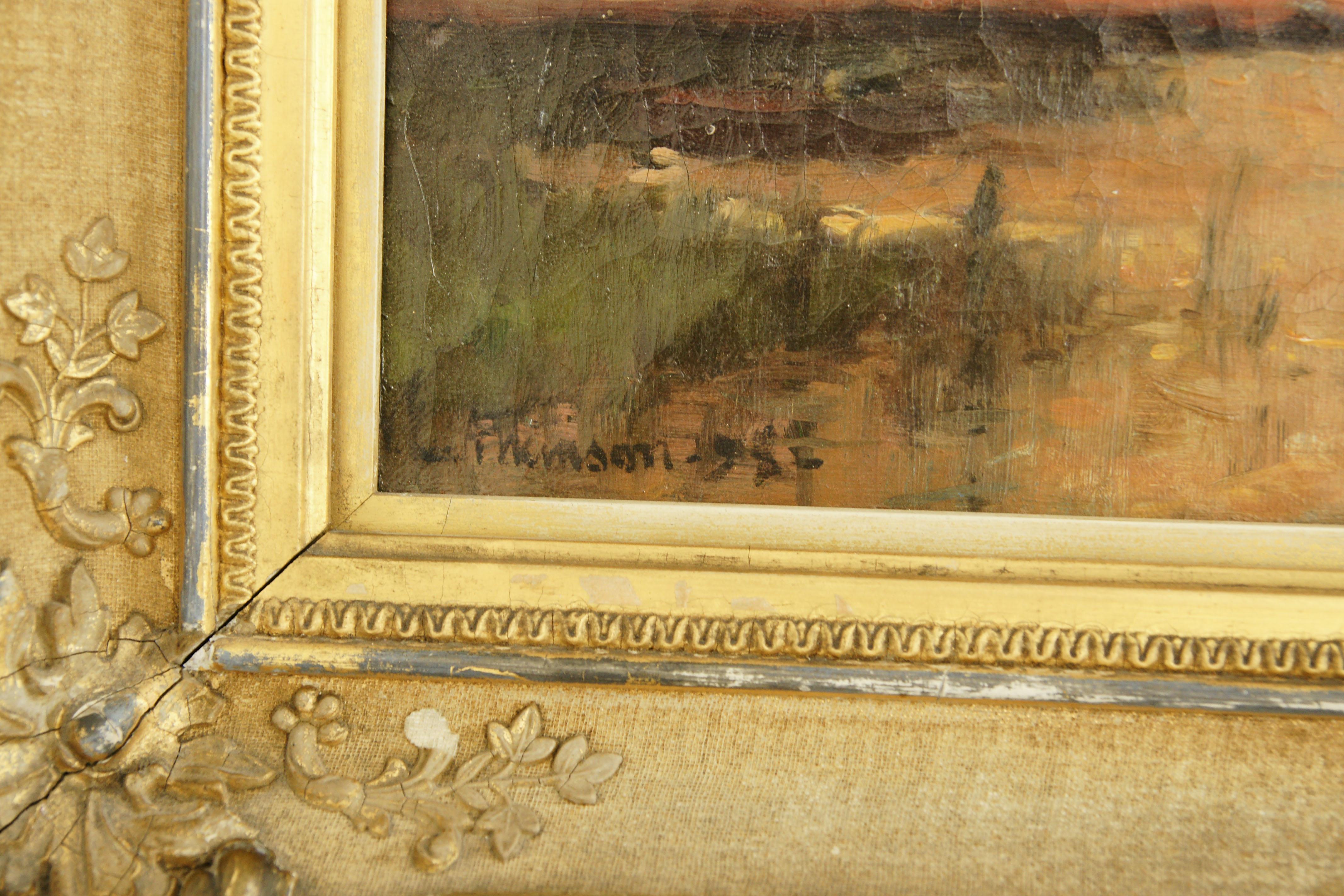 Pair of Antique Paintings, Antique Oil Paintings, Scenics, Scotland 1870, B1529 6