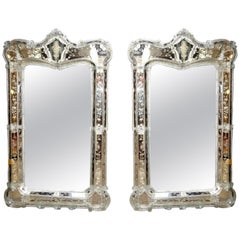 Pair of Vintage Palatial Venetian Mirrors