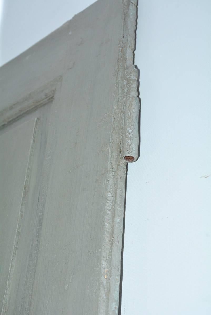 Pair of Antique Panelled Painted Doors In Fair Condition In Sheffield, MA