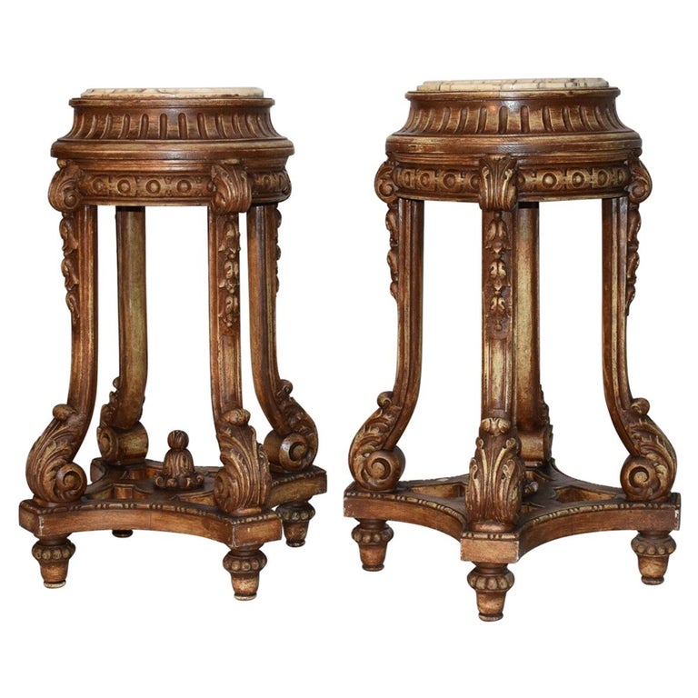 Pair of Antique Pedestals For Sale at 1stDibs