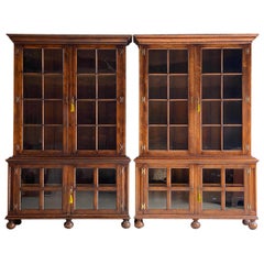 Pair of Vintage Pepys Bookcases Matching Pair Oak Mid Twentieth Century