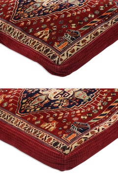 Pair of Antique Persian Floor Cushions Poshti Pillows