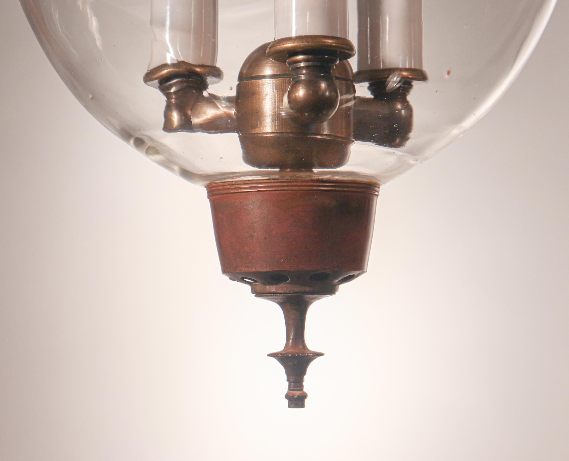 Pair of Antique Petite Bell Jar Lanterns 3