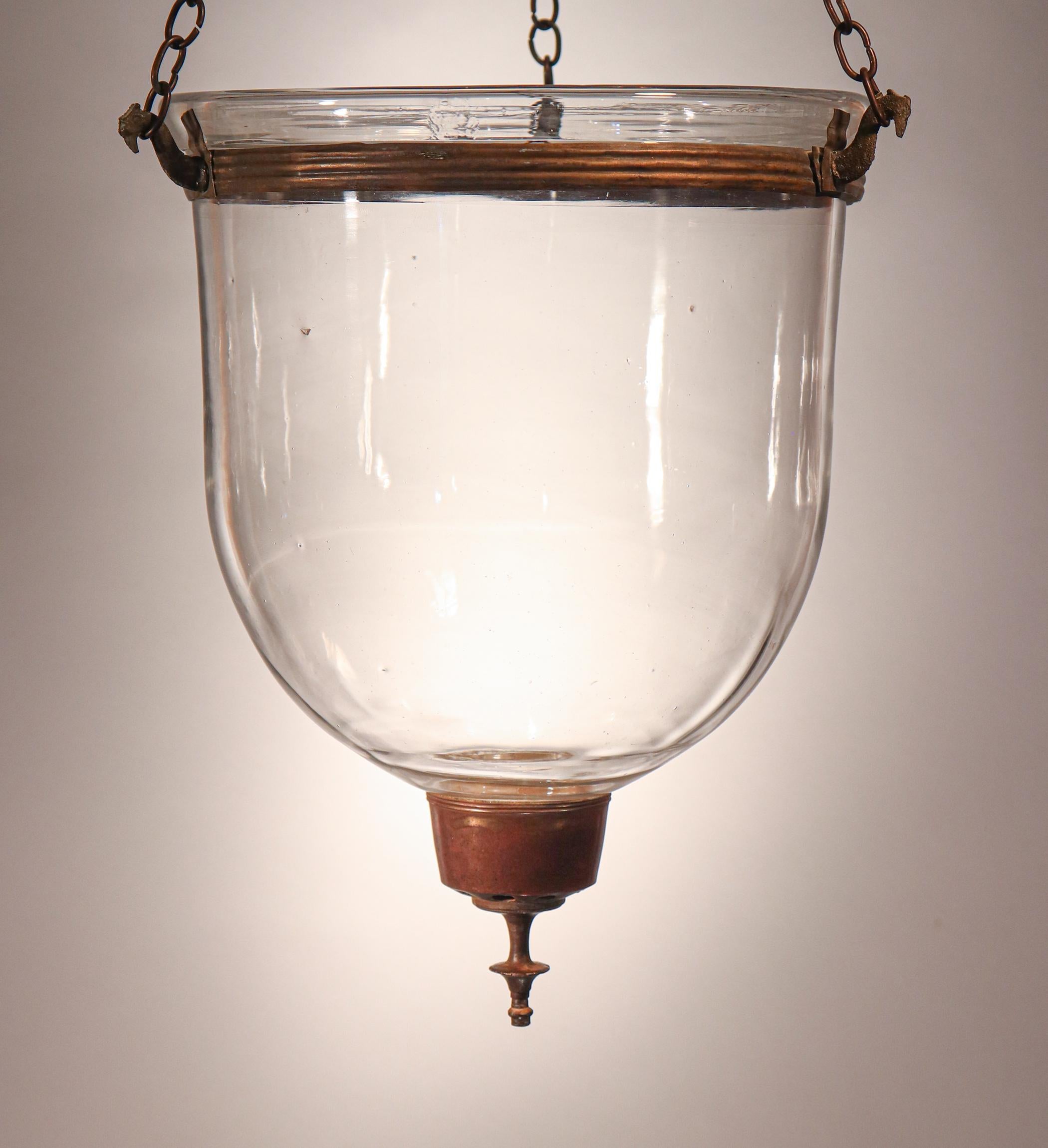 Pair of Antique Petite Bell Jar Lanterns 5