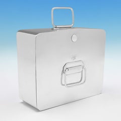 Pair of Antique Picnic Boxes in Silver Plate by Thornhill & Company, c. 1910