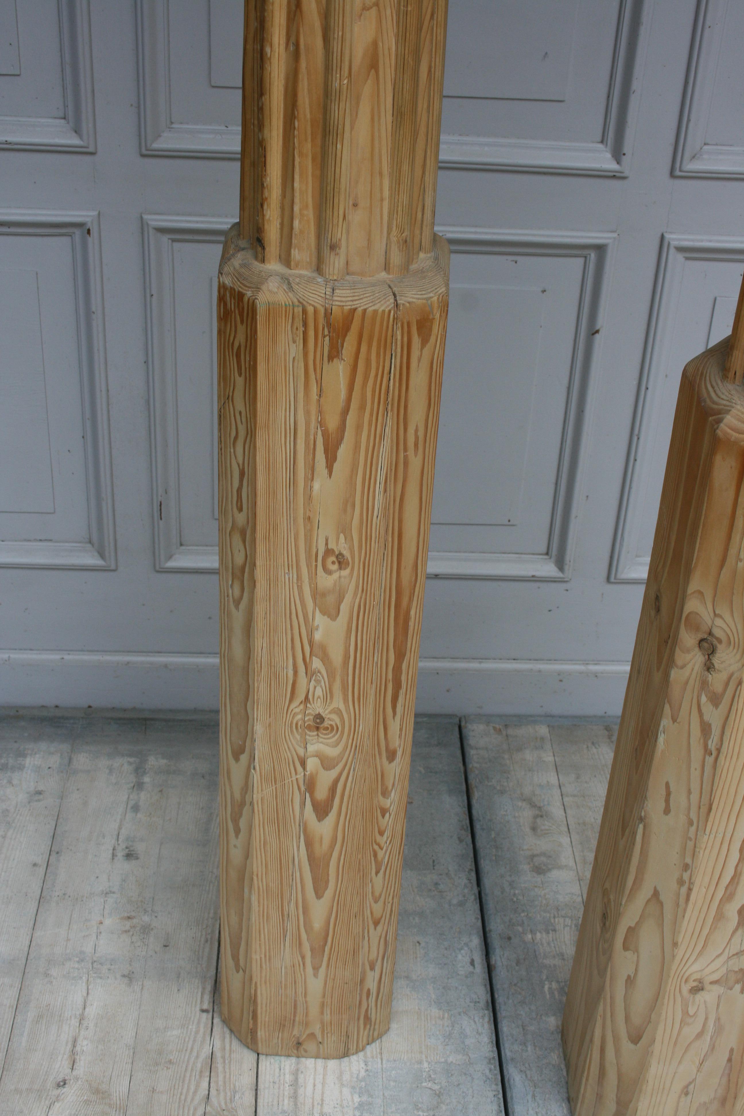 Pair of Antique Pine Columns, Southern Germany 4