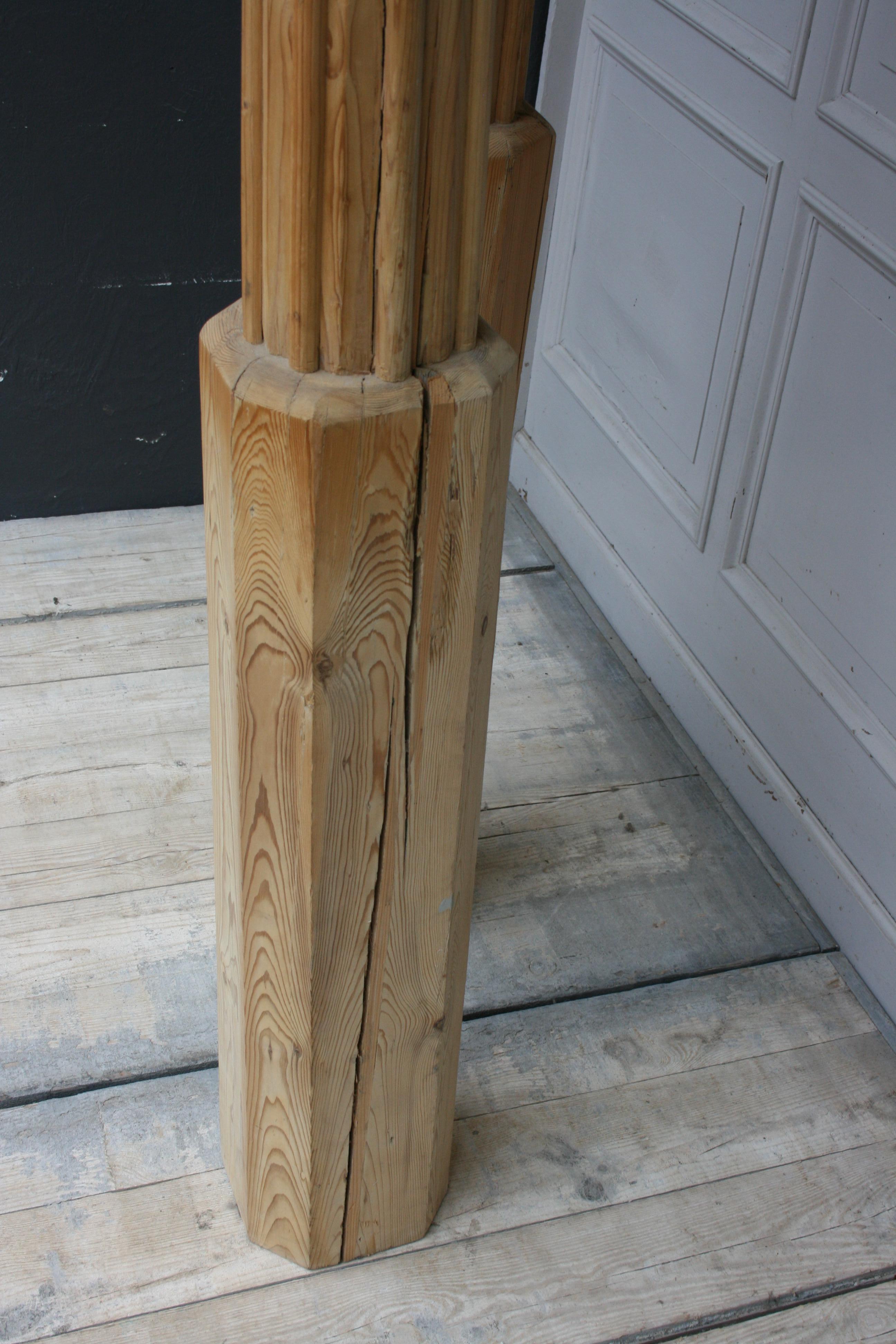 Pair of Antique Pine Columns, Southern Germany 5