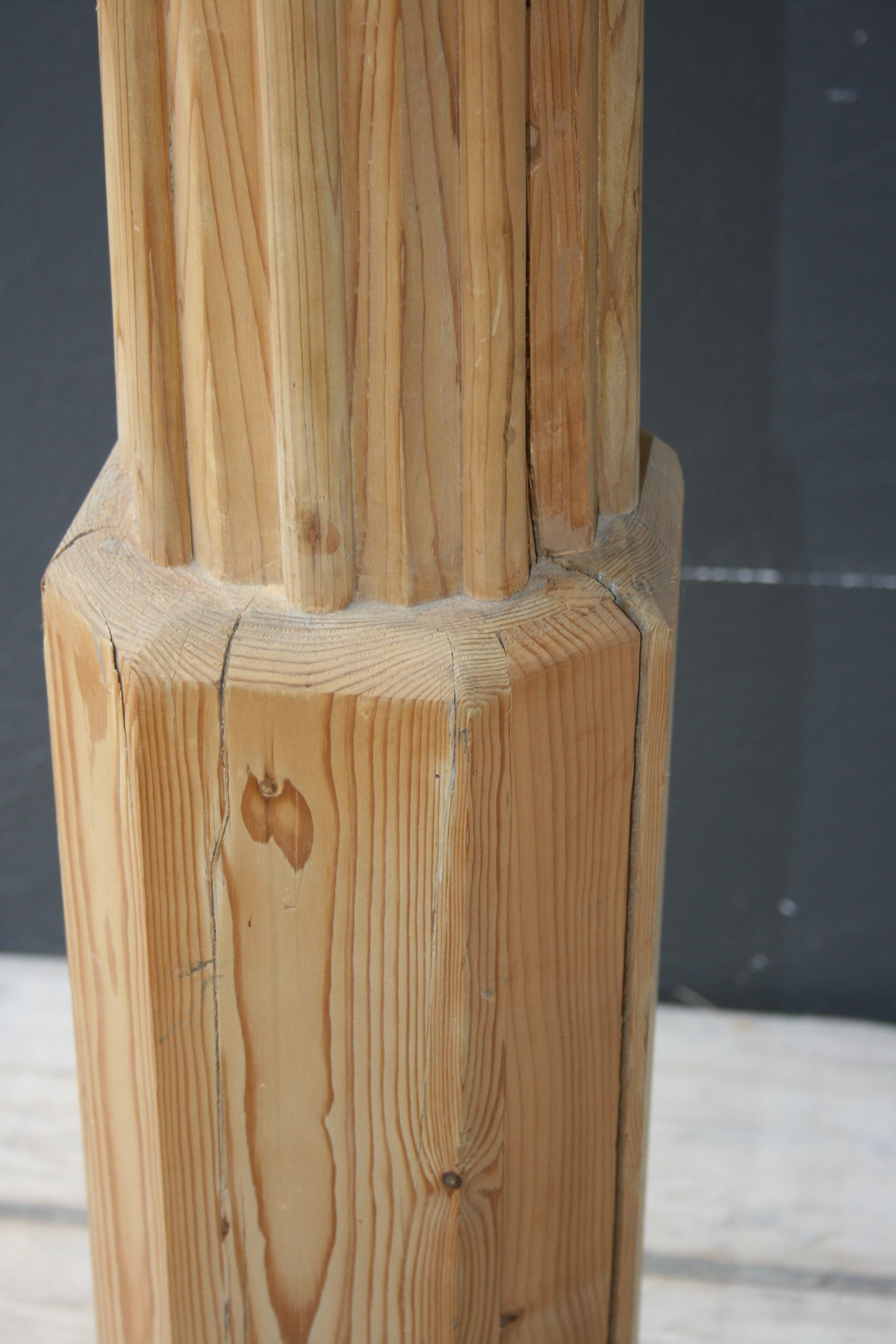 Pair of Antique Pine Columns, Southern Germany 7