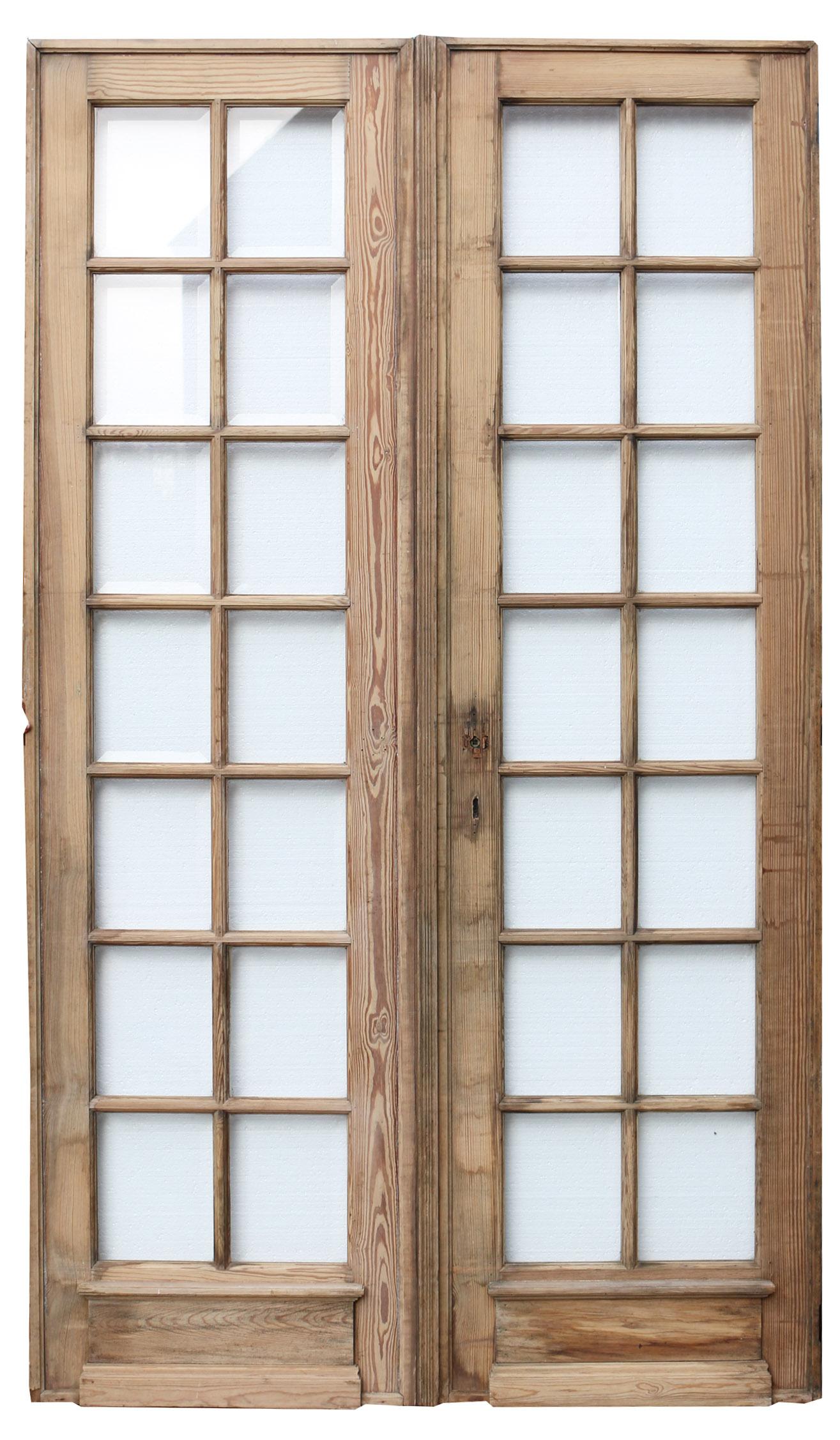 pine glazed doors