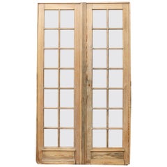 Pair of Antique Pine French Glazed Doors