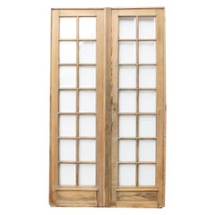Pair of Antique Pine French Glazed Doors
