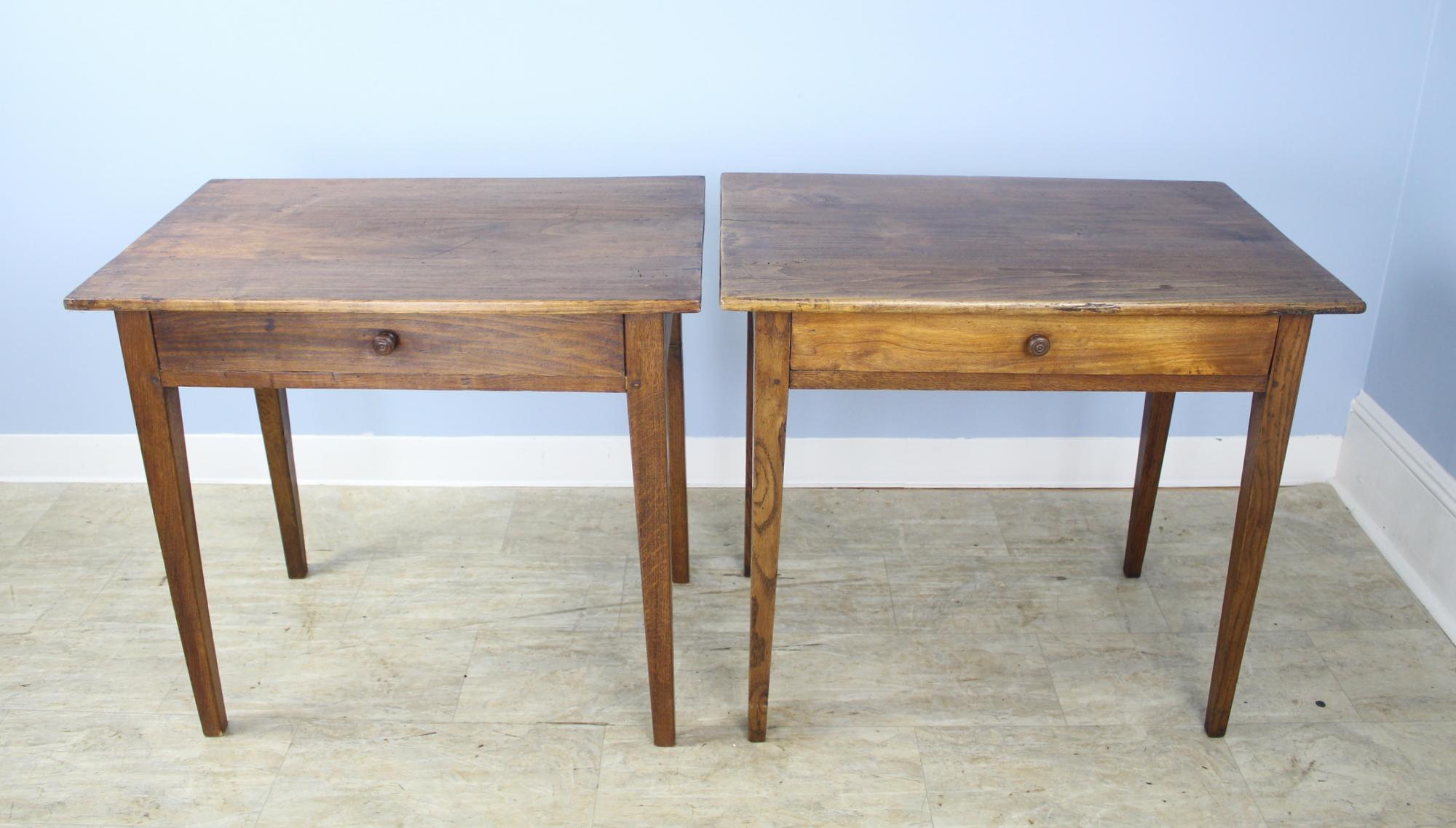 French Pair of Antique Poplar Side Tables