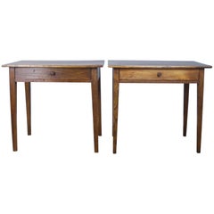 Pair of Antique Poplar Side Tables