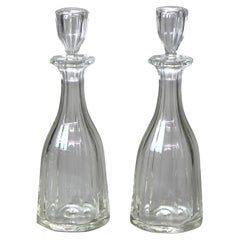 Pair of Antique Pressed Glass Decanters 
Stoppers C1900
