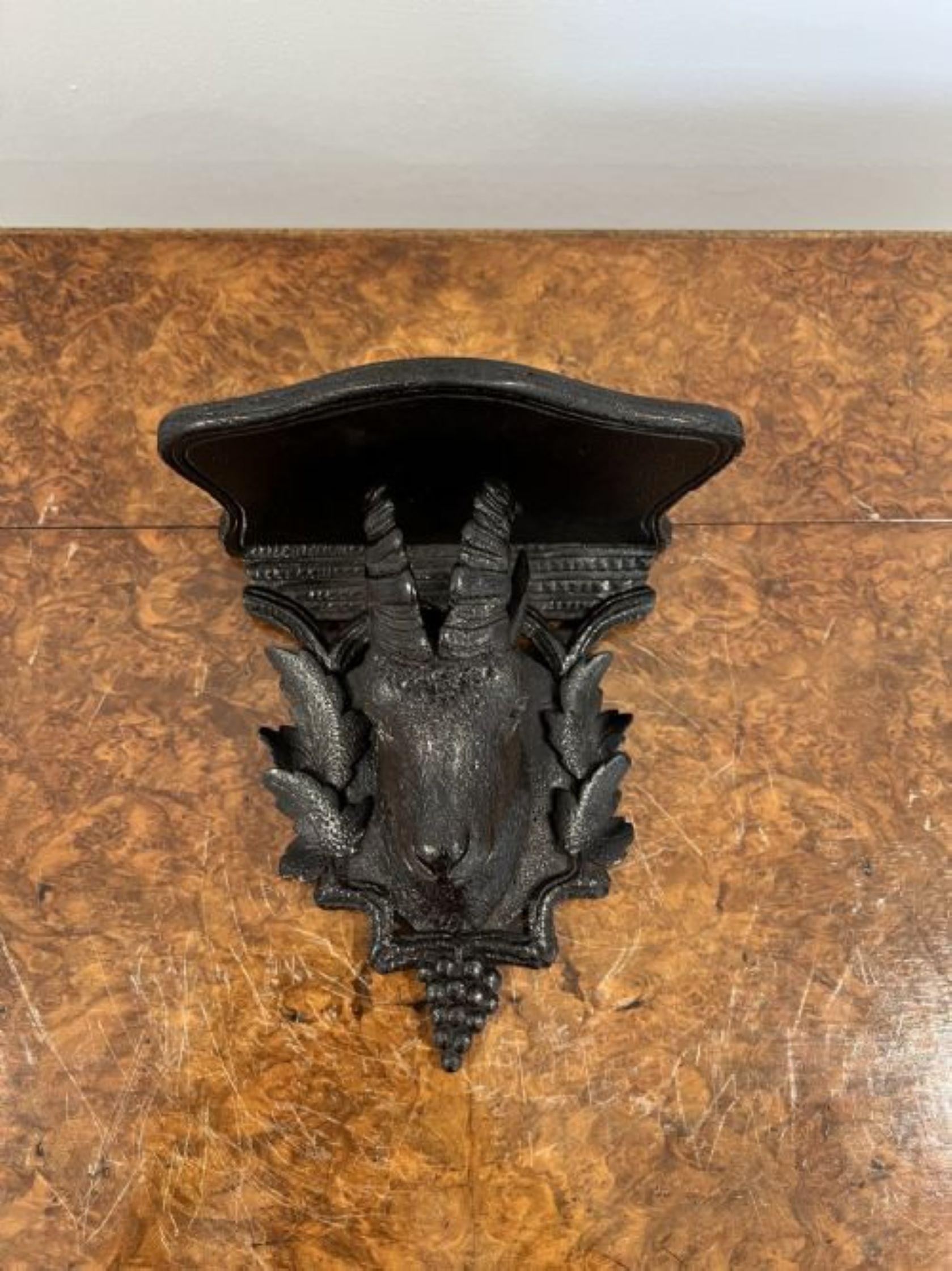 19th Century Pair of antique quality Black Forest carved wall brackets