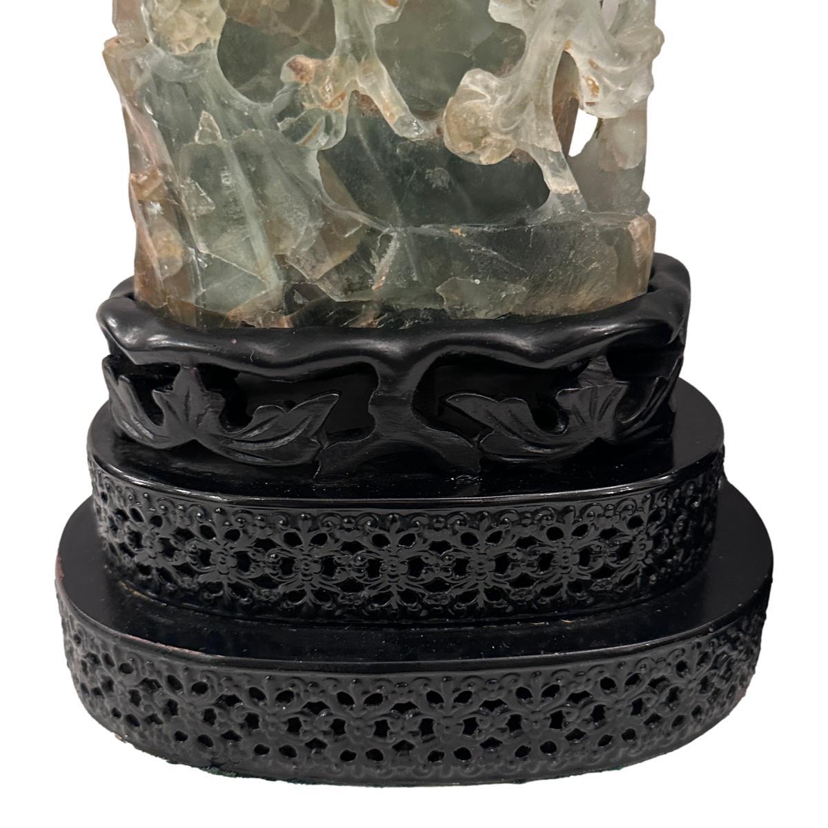 Chinois Paire de lampes anciennes en quartz en vente