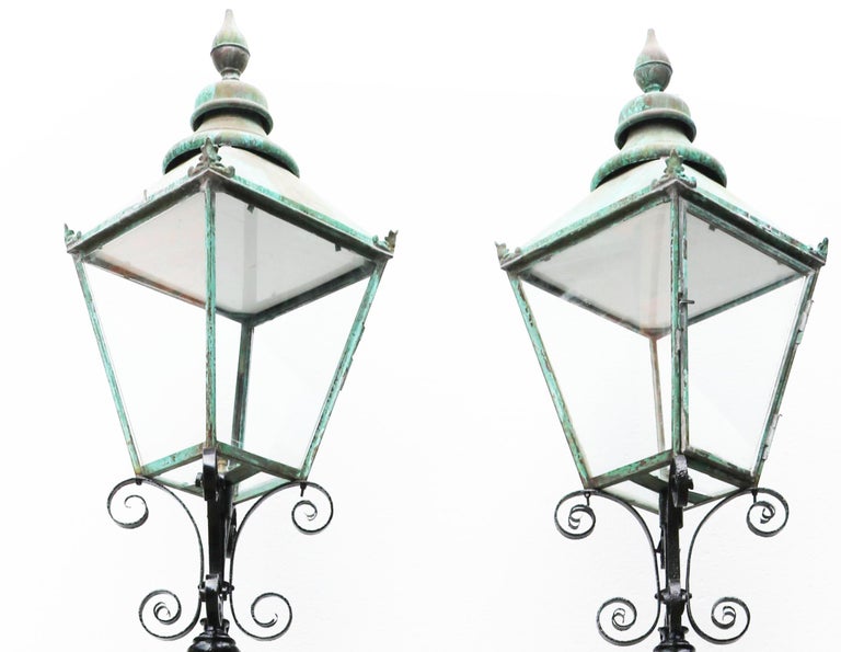 Pair Of Antique Reclaimed Lamp Posts For Sale At 1stdibs