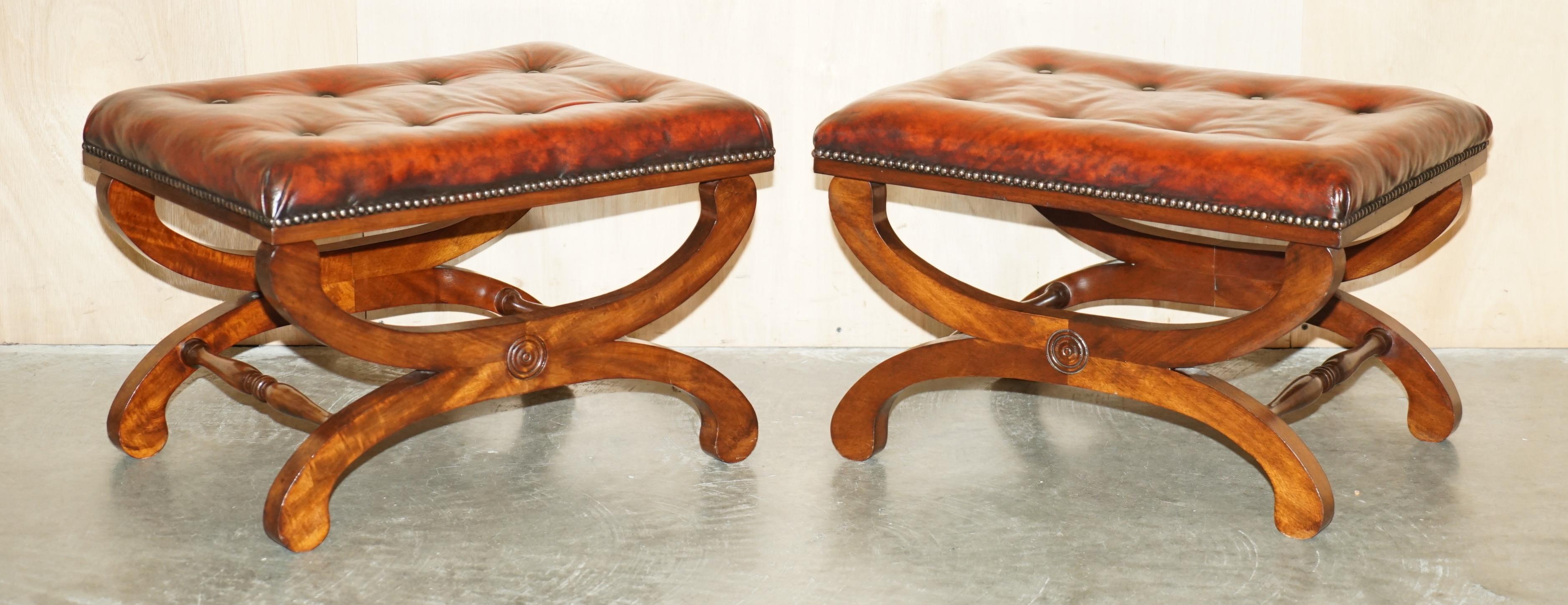 Royal House Antiques

Royal House Antiques is delighted to offer for sale this stunning pair of fully restored hand dyed brown leather Antique Chesterfield footstools with X-Framed Baron bases

Please note the delivery fee listed is just a guide, it