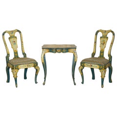 PAAR ANTiQUE REGENCY STÜHLE & PASSENDER TISCH AUS GLENALMOND ESTATE SCOTLAND