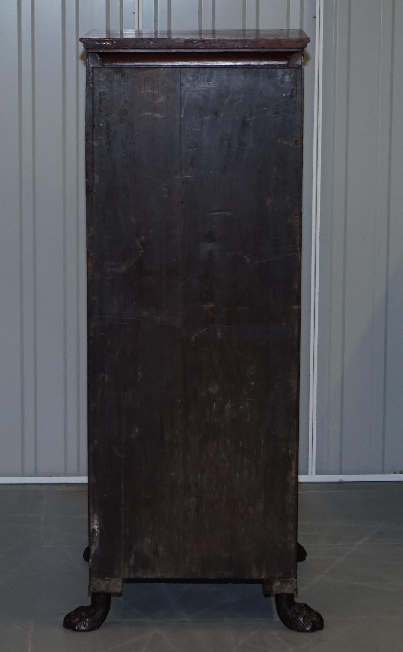 Pair of Antique Regency Flamed Hardwood & Gilt Bronze Drinks Cabinet Pedestals For Sale 4