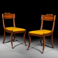Pair of Antique Regency Klismos Chairs in the Manner of Marsh and Tatham