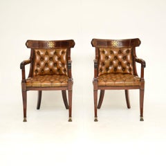 Pair of Antique Regency Period Armchairs