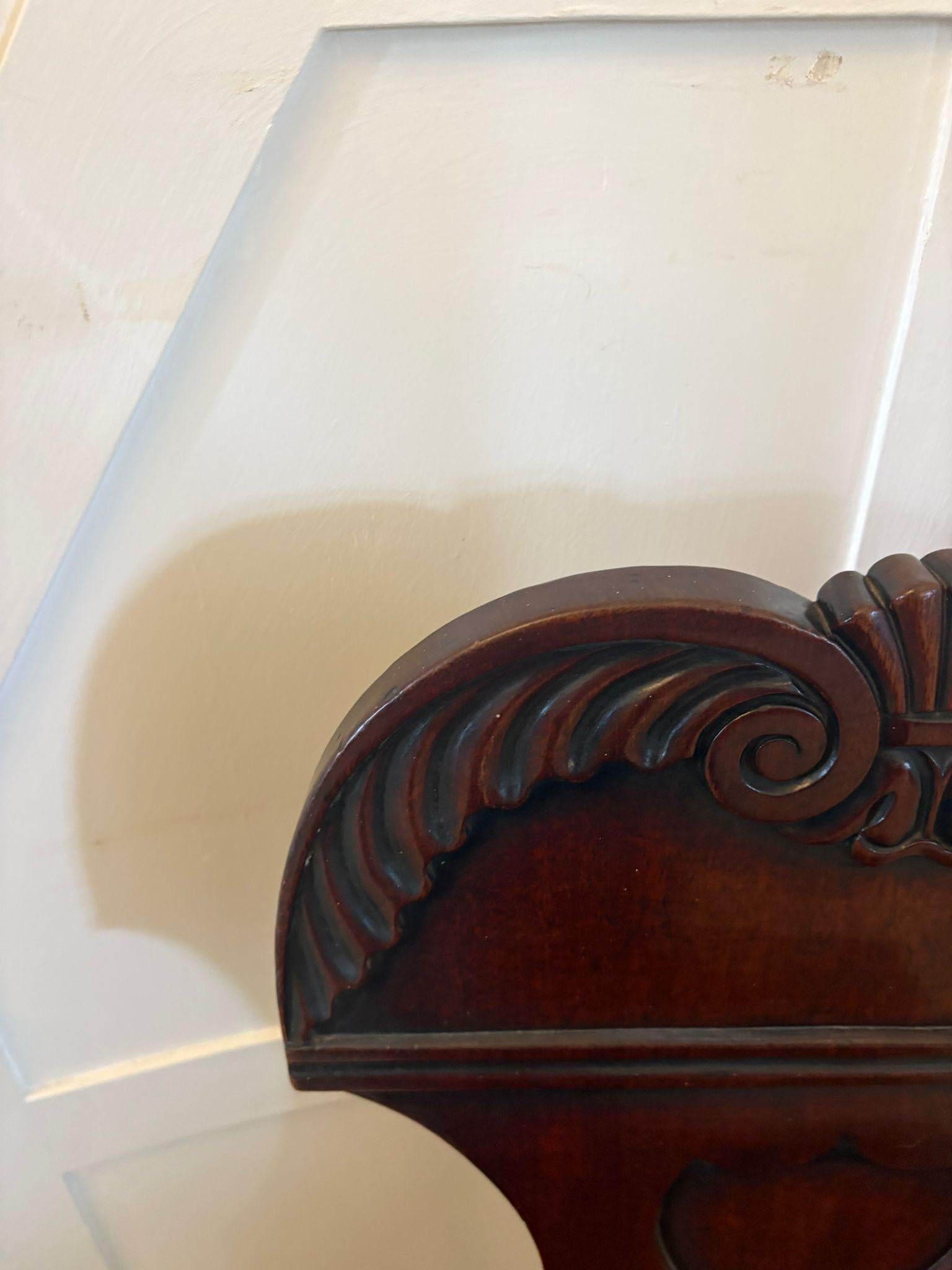 Other Pair of Antique Regency Quality Carved Mahogany Hall Chairs For Sale
