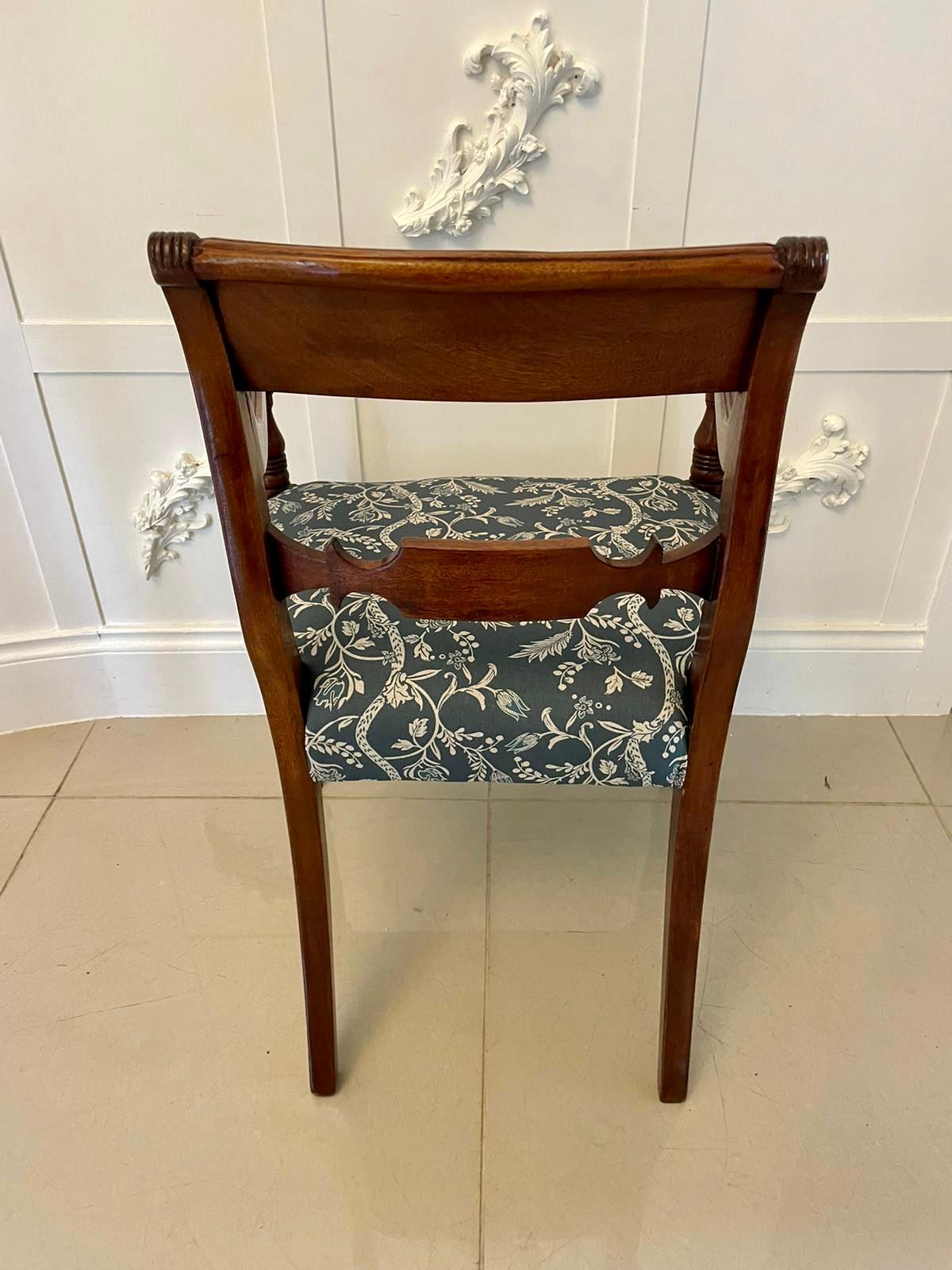 Pair of Antique Regency Quality Mahogany Desk Chairs at 1stDibs
