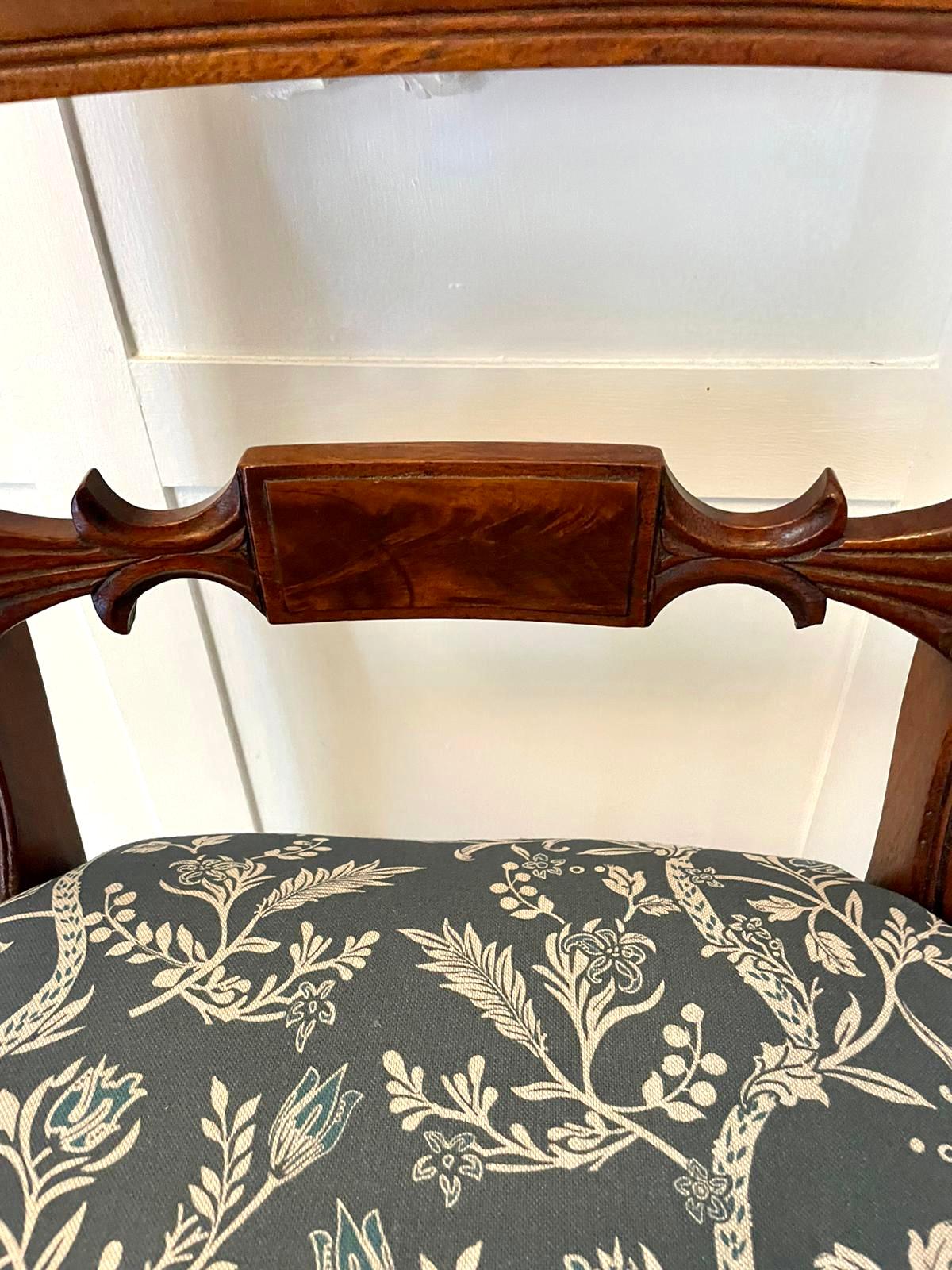 Pair of Antique Regency Quality Mahogany Desk Chairs at 1stDibs